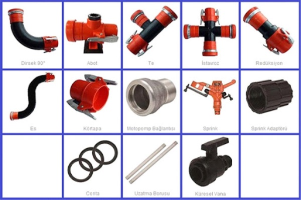  HER TÜRLÜ YAĞMURLAMA EK PARÇALARI