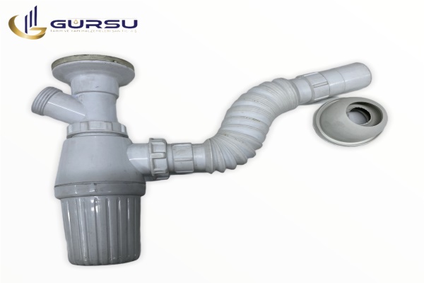 ÇAMAŞIR ÇIKIŞLI TASLI LAVABO SİFONU